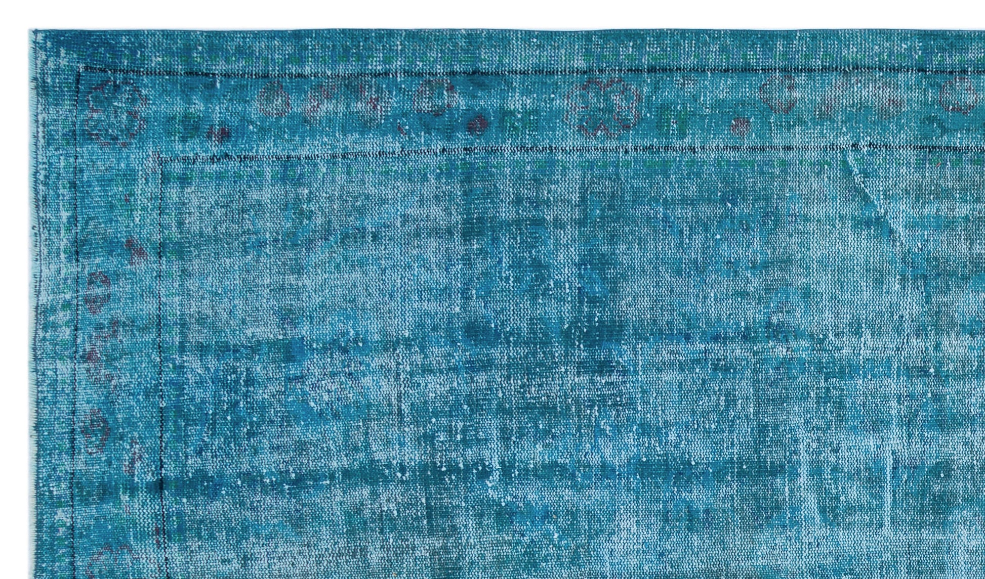 Atina Turkuaz Eskitme Yün El Dokuma Halısı 172 x 300 Apex Unique