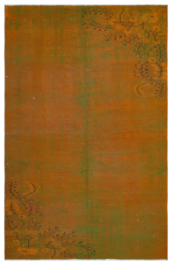 Sarı Anadolu Bohem Çiçekli Yün Halı 168x262 - Özel Seri
