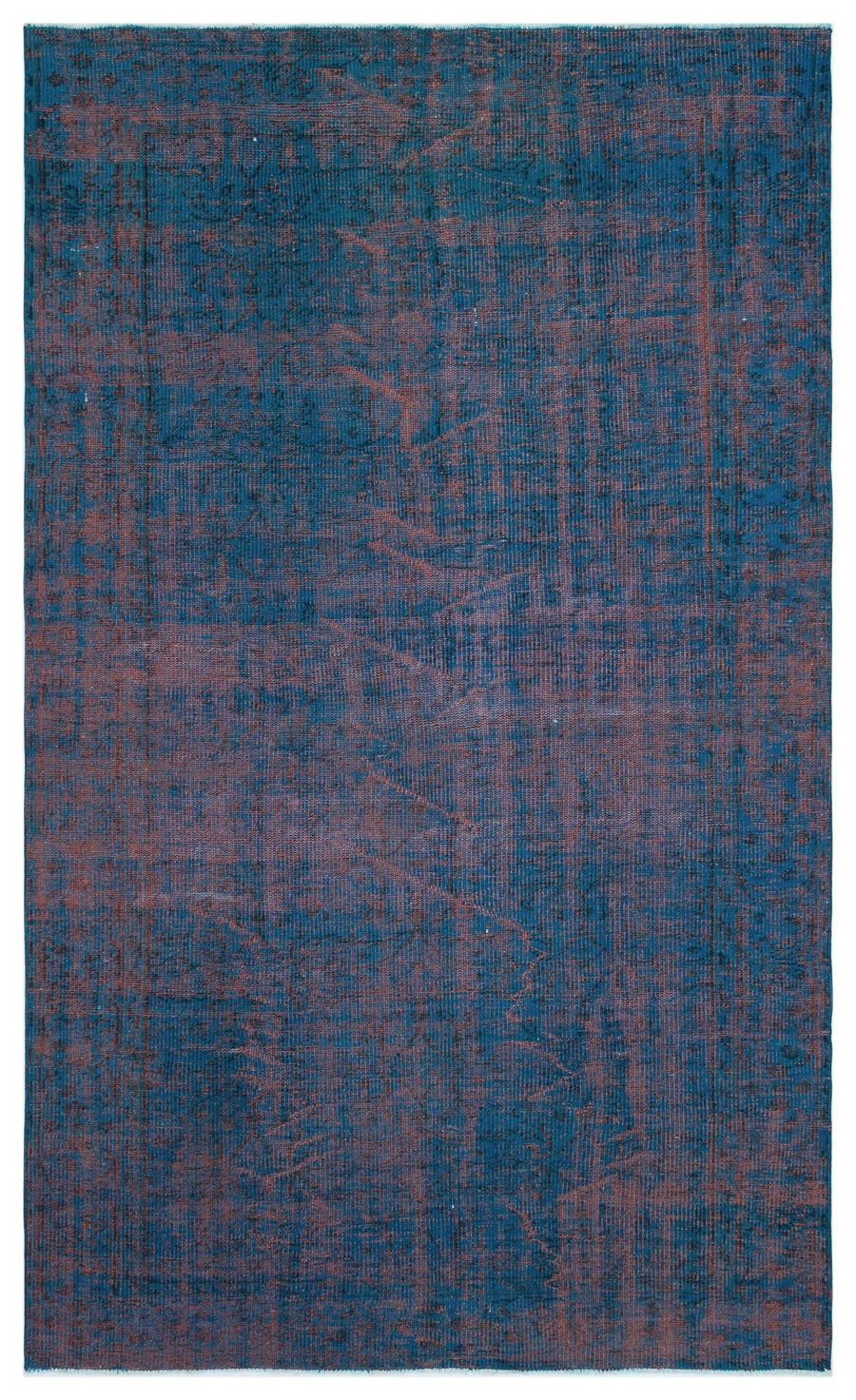 Abstract Blue Vintage Area Rug 155x255 cm (5'1" x 8'4") – in the living room
