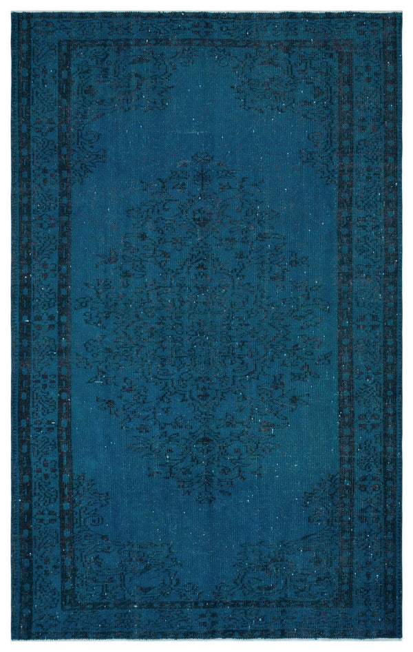 Lacivert Siyah Anadolu Bohem Eskitme Yün Halı 169x263 - Özel Seri