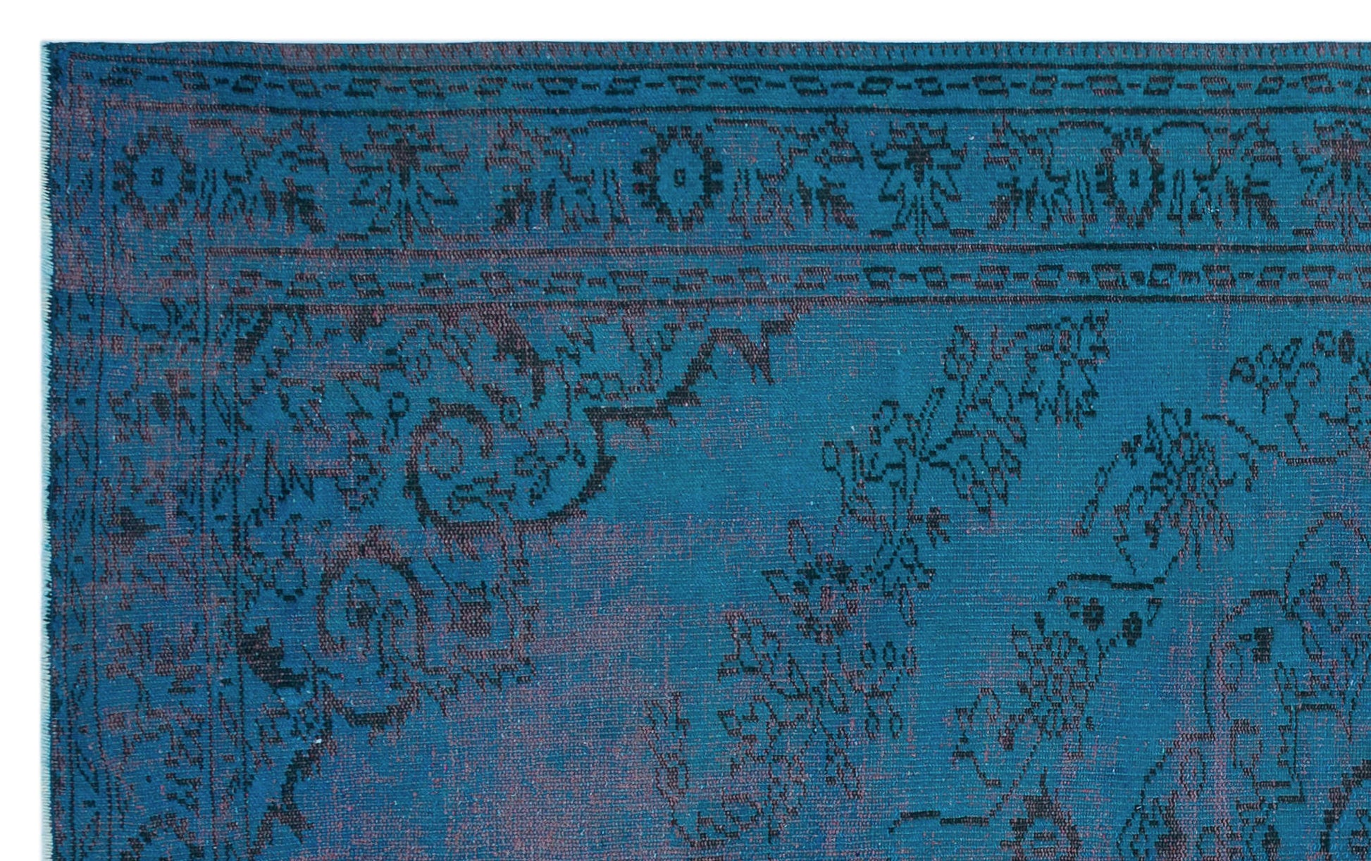 Atina Turkuaz Eskitme Yün El Dokuma Halısı 178 x 288 Apex Unique