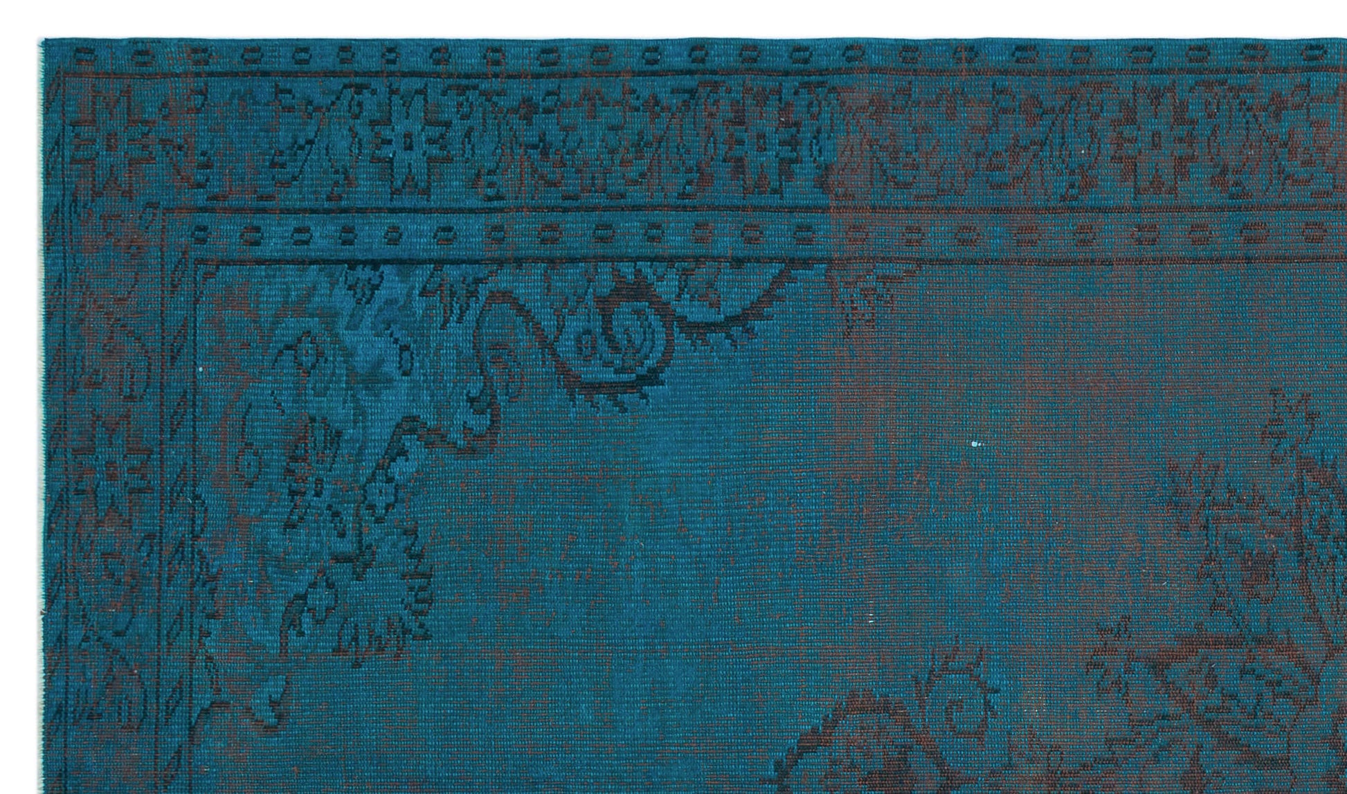 Atina Turkuaz Eskitme Yün El Dokuma Halısı 192 x 310 Apex Unique