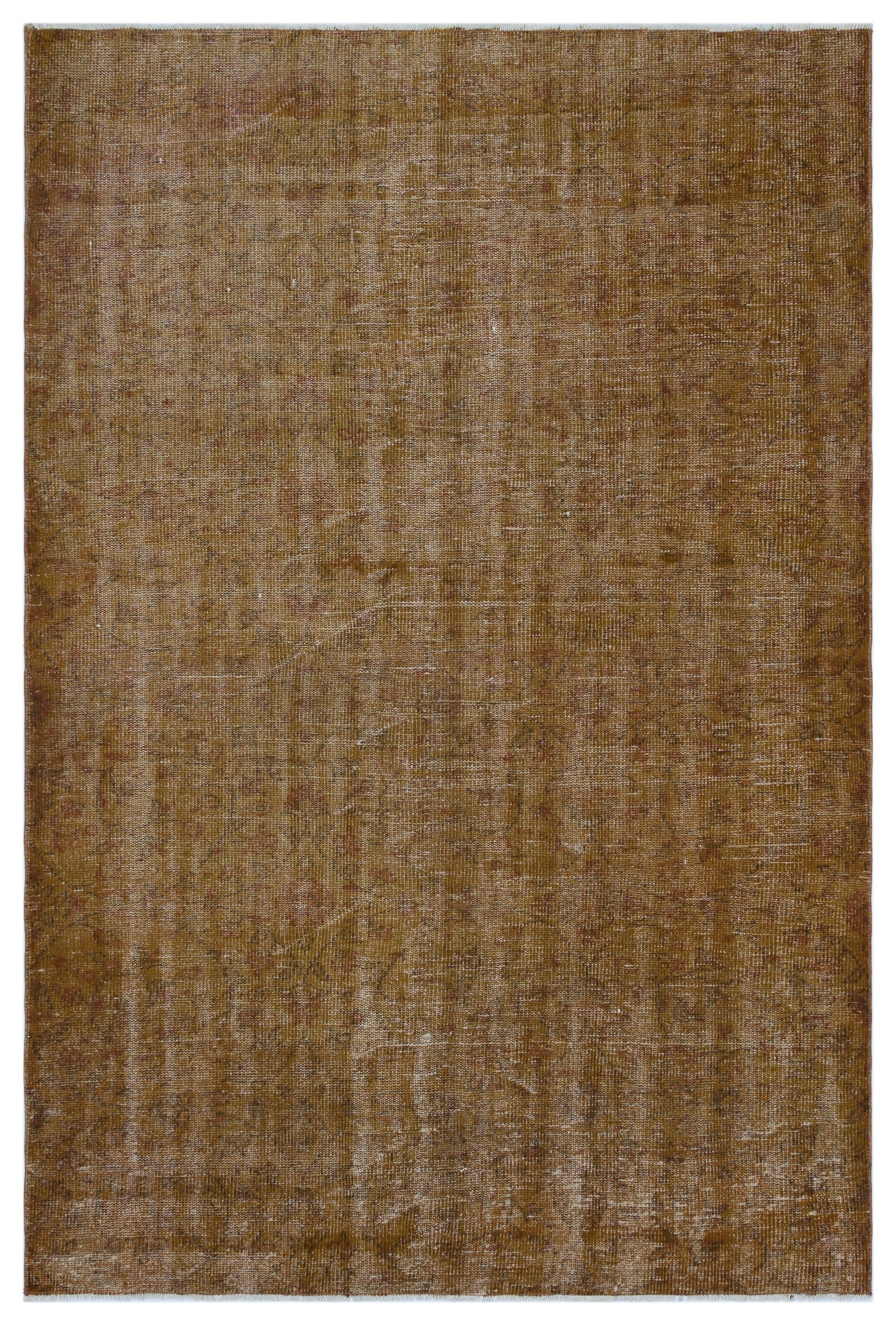 Atina Kahverengi Eskitme Yün El Dokuma Halısı 163 x 240 Apex Unique