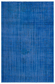 Atina Mavi Eskitme Yün El Dokuma Halısı 192 x 289 Apex Unique