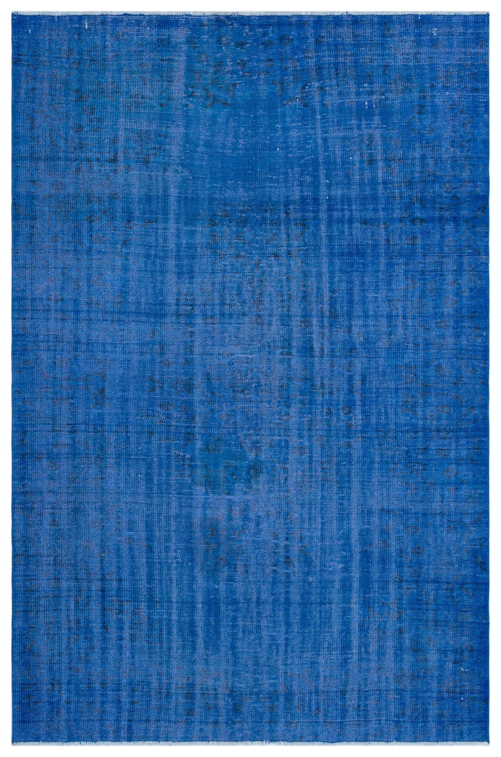 Atina Mavi Eskitme Yün El Dokuma Halısı 192 x 289 Apex Unique