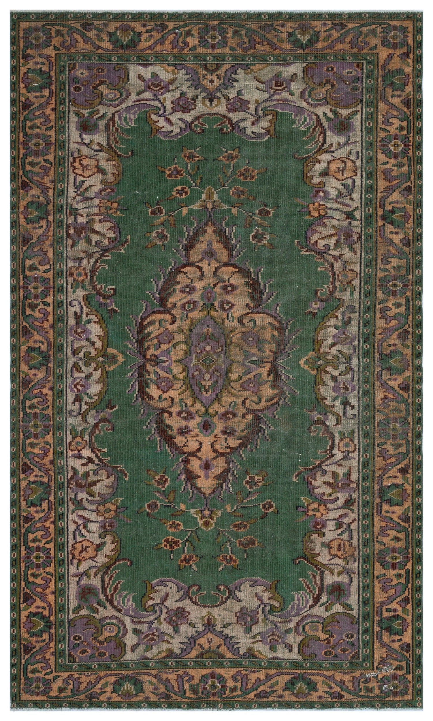 Atina Bej Eskitme Yün El Dokuma Halısı 183 x 309 Apex Unique