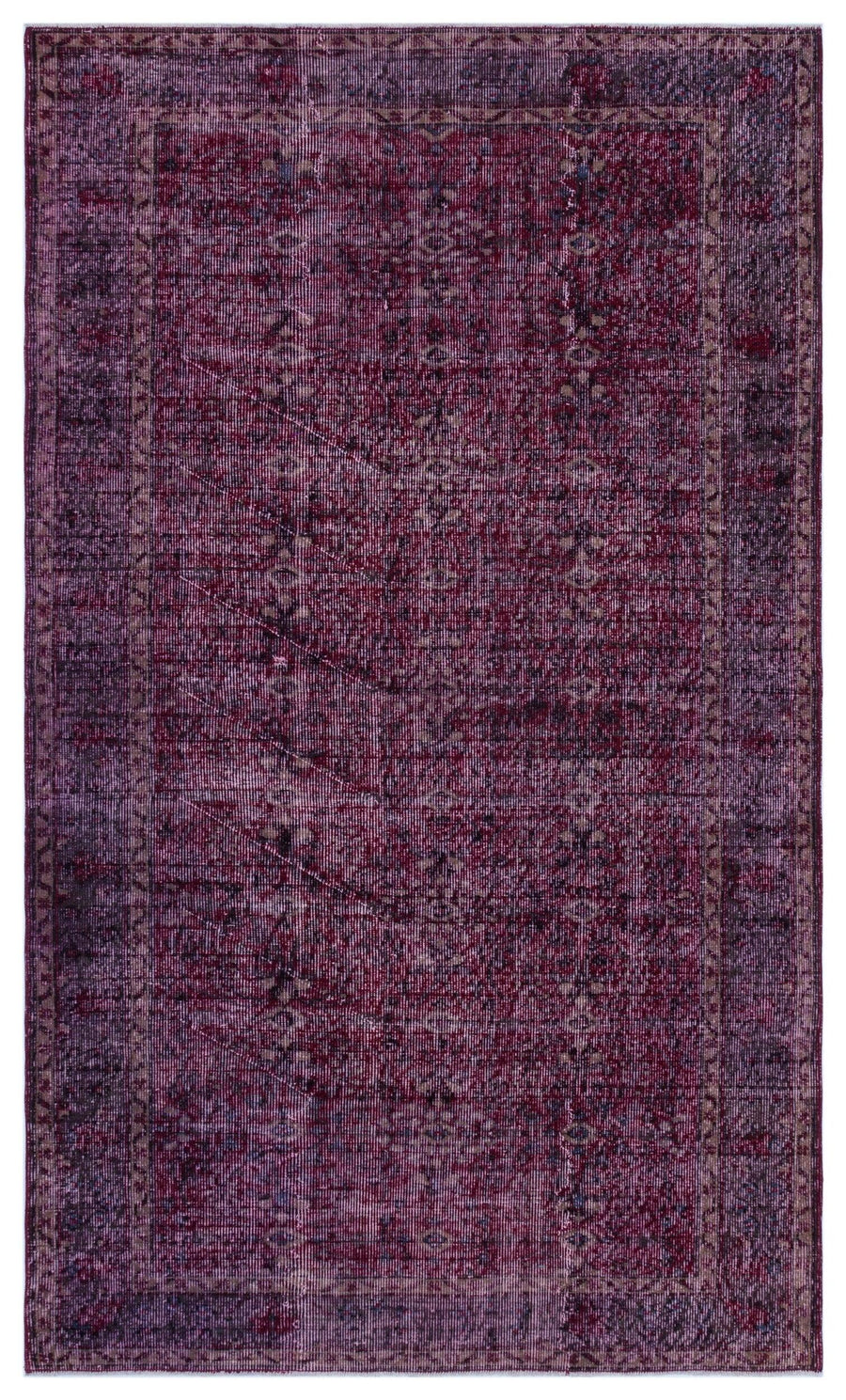 Bej Bordo Isparta Klasik Madalyonlu Yün Halı 152x255 - Özel Seri