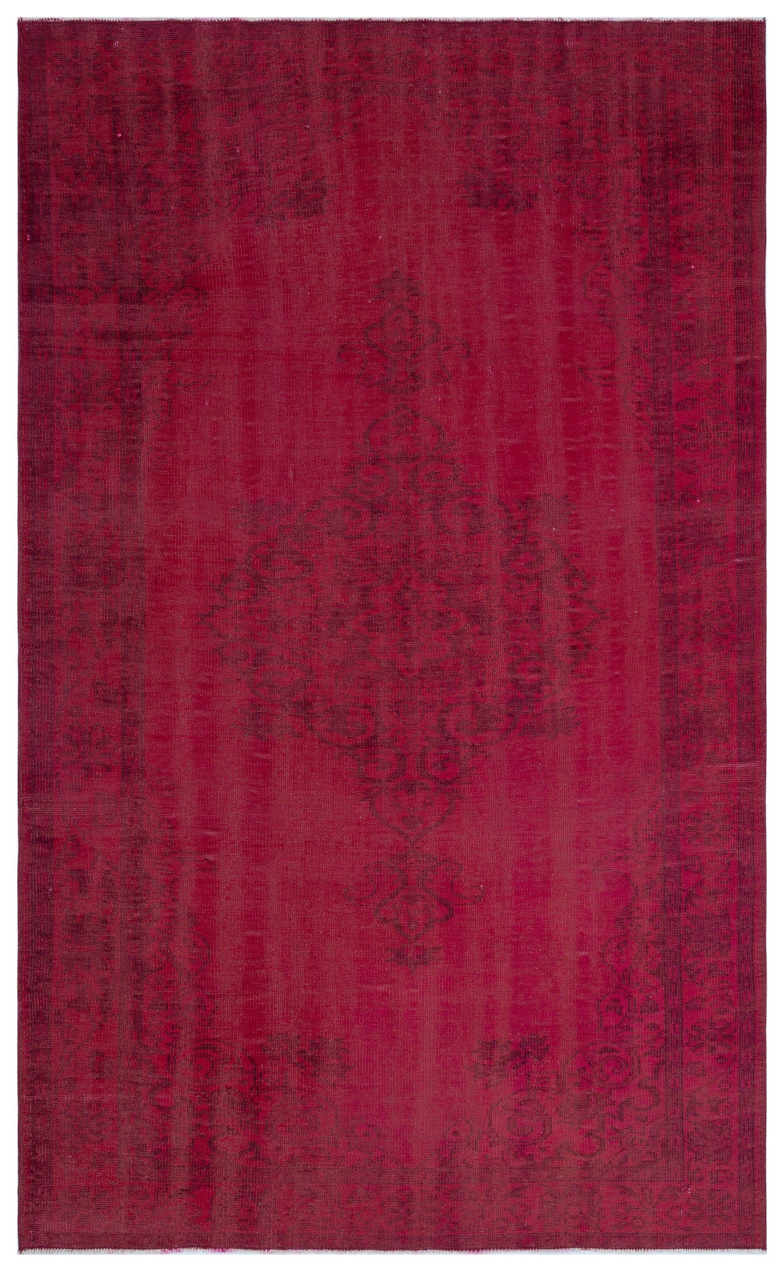 Atina Kırmızı Eskitme Yün El Dokuma Halısı 176 x 285 Apex Unique