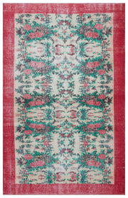 Atina Krem Eskitme Yün El Dokuma Halısı 176 x 277 Apex Unique