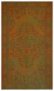 Atina Kahverengi Eskitme Yün El Dokuma Halısı 162 x 280 Apex Unique