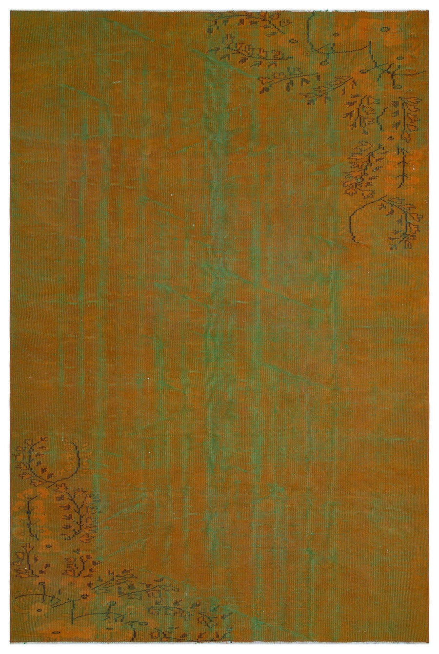 Turuncu Anadolu Eskitme Modern Yün Halı 175x263 - Özel Seri