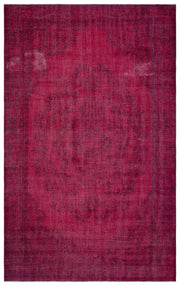 Atina Pembe Eskitme Yün El Dokuma Halısı 182 x 290 Apex Unique