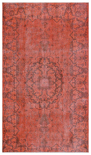 Atina Turuncu Eskitme Yün El Dokuma Halısı 153 x 264 Apex Unique