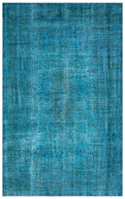 Atina Turkuaz Eskitme Yün El Dokuma Halısı 202 x 320 Apex Unique