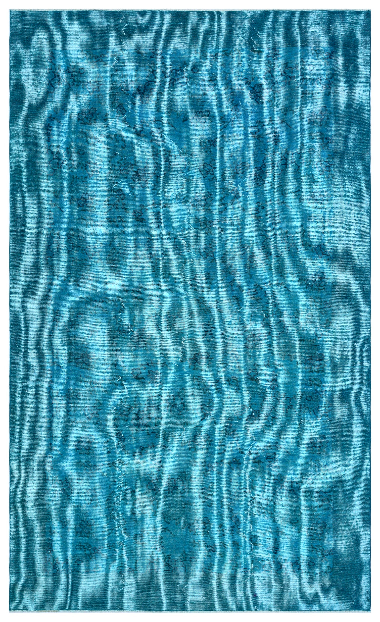 Atina Turkuaz Eskitme Yün El Dokuma Halısı 162 x 266 Apex Unique