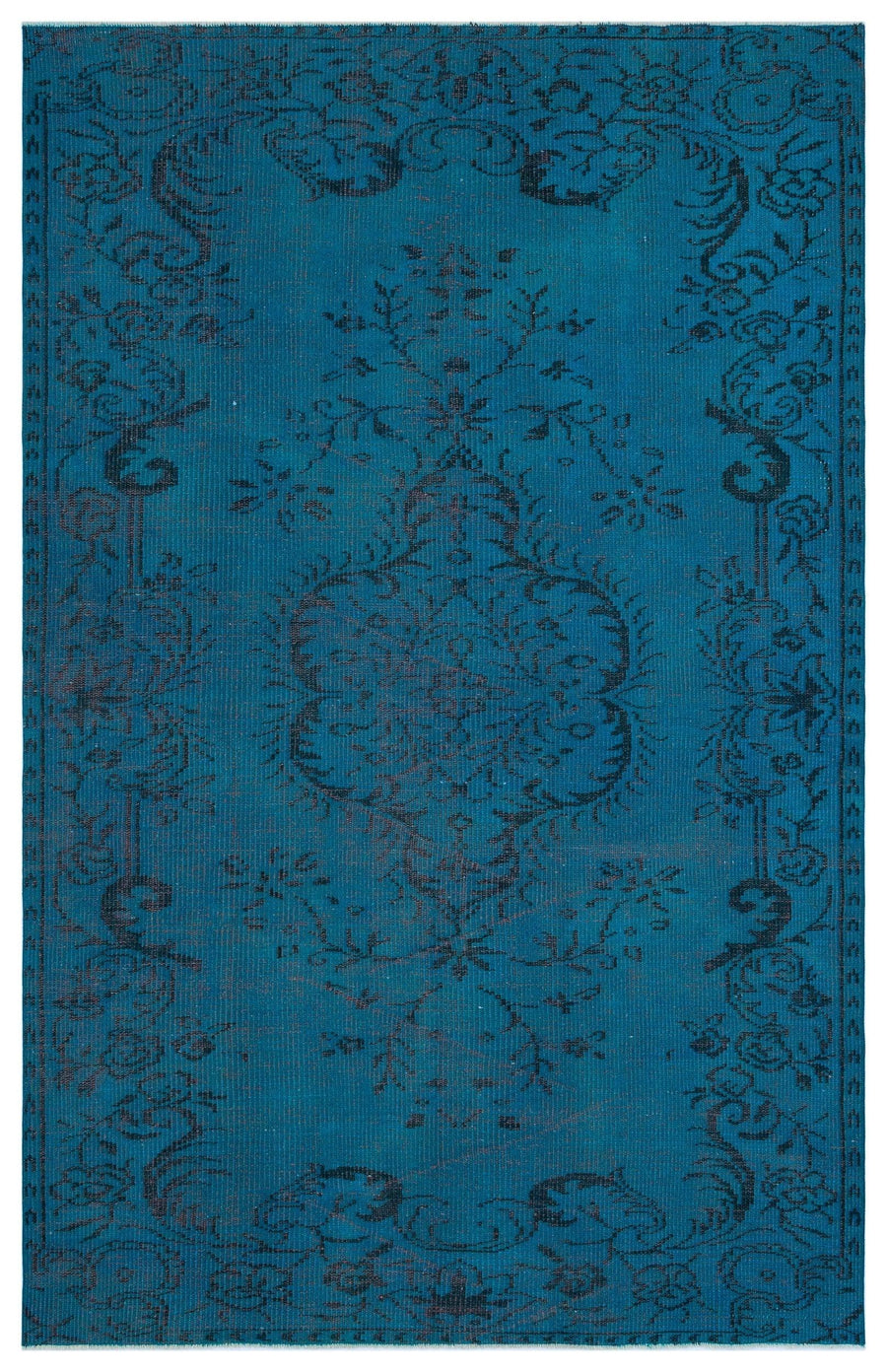 Antrasit Siyah Bohem Eskitme Yün Halı 154x243