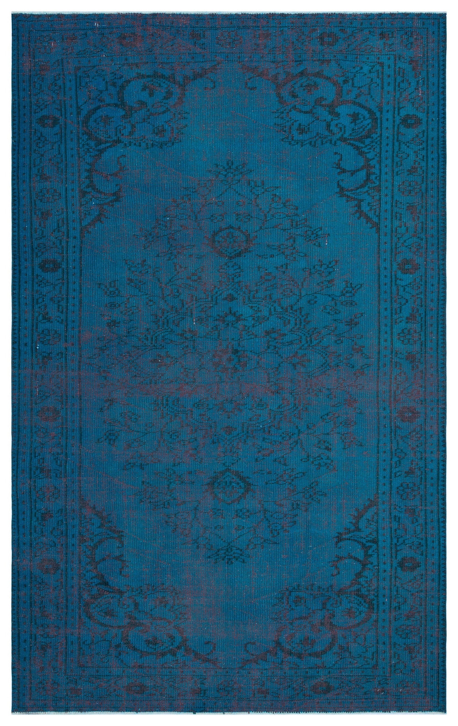 Atina Turkuaz Eskitme Yün El Dokuma Halısı 151 x 247 Apex Unique