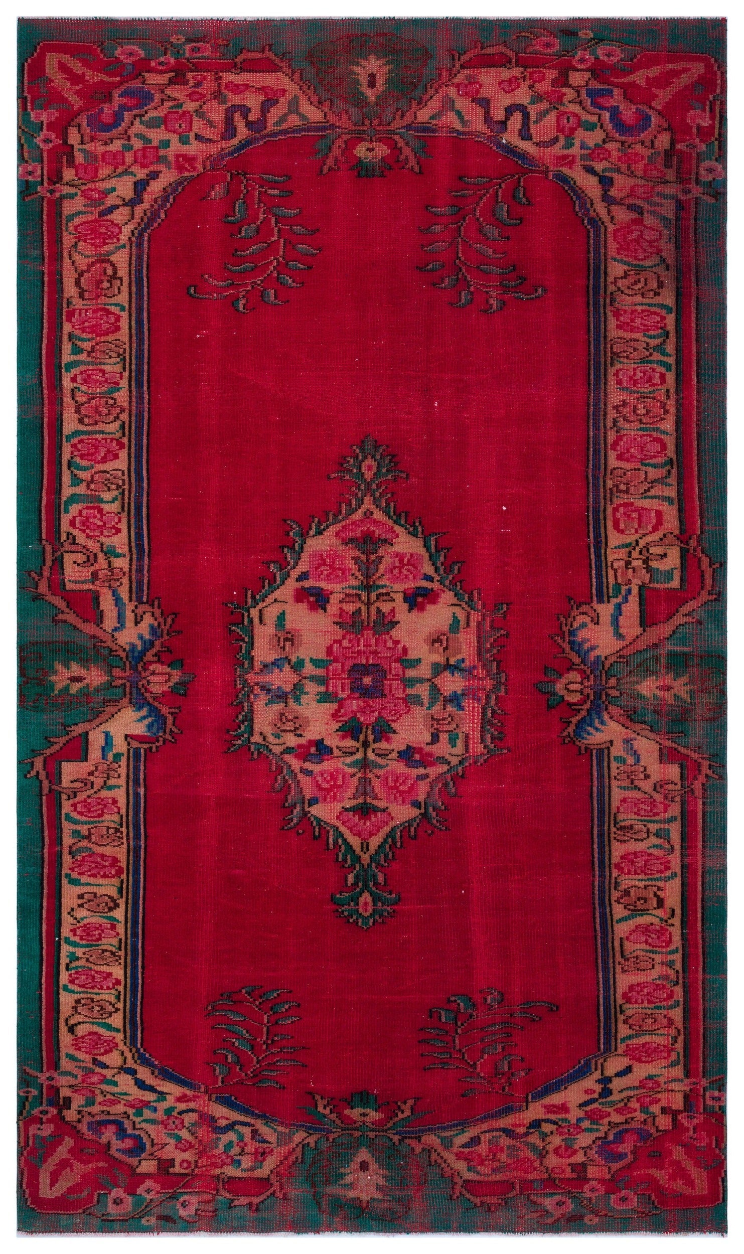 Atina Krem Eskitme Yün El Dokuma Halısı 177 x 294 Apex Unique