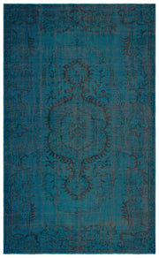 Atina Turkuaz Eskitme Yün El Dokuma Halısı 185 x 298 Apex Unique