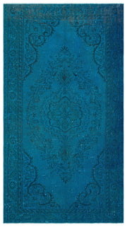 Atina Turkuaz Eskitme Yün El Dokuma Halısı 141 x 268 Apex Unique