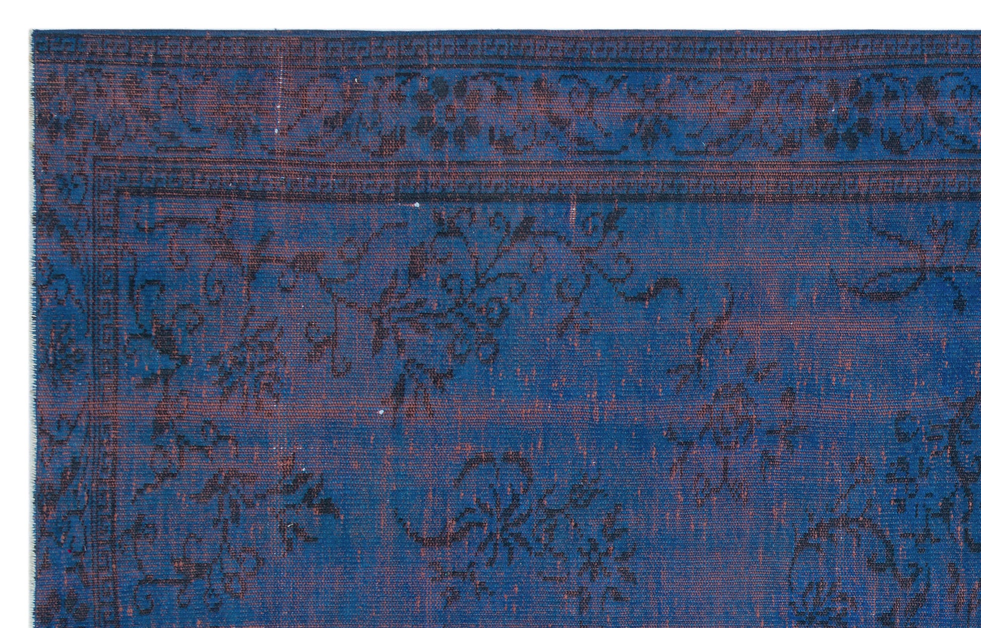 Atina Mavi Eskitme Yün El Dokuma Halısı 160 x 256 Apex Unique