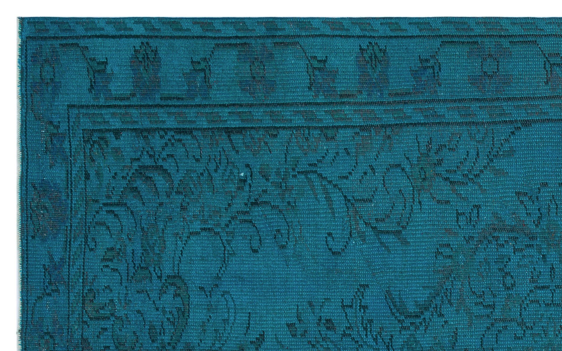 Atina Turkuaz Eskitme Yün El Dokuma Halısı 160 x 259 Apex Unique