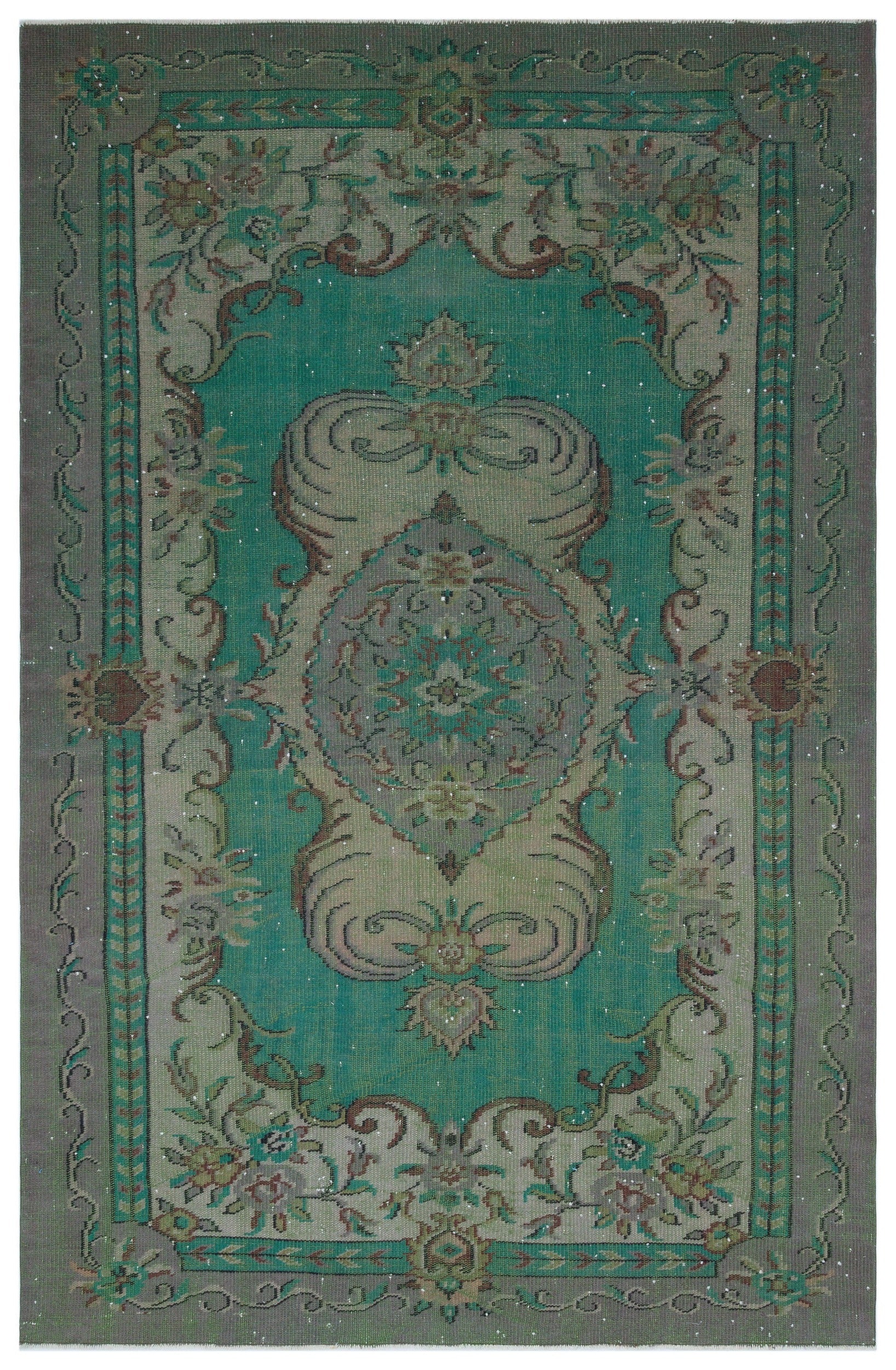 Atina Bej Eskitme Yün El Dokuma Halısı 171 x 270 Apex Unique