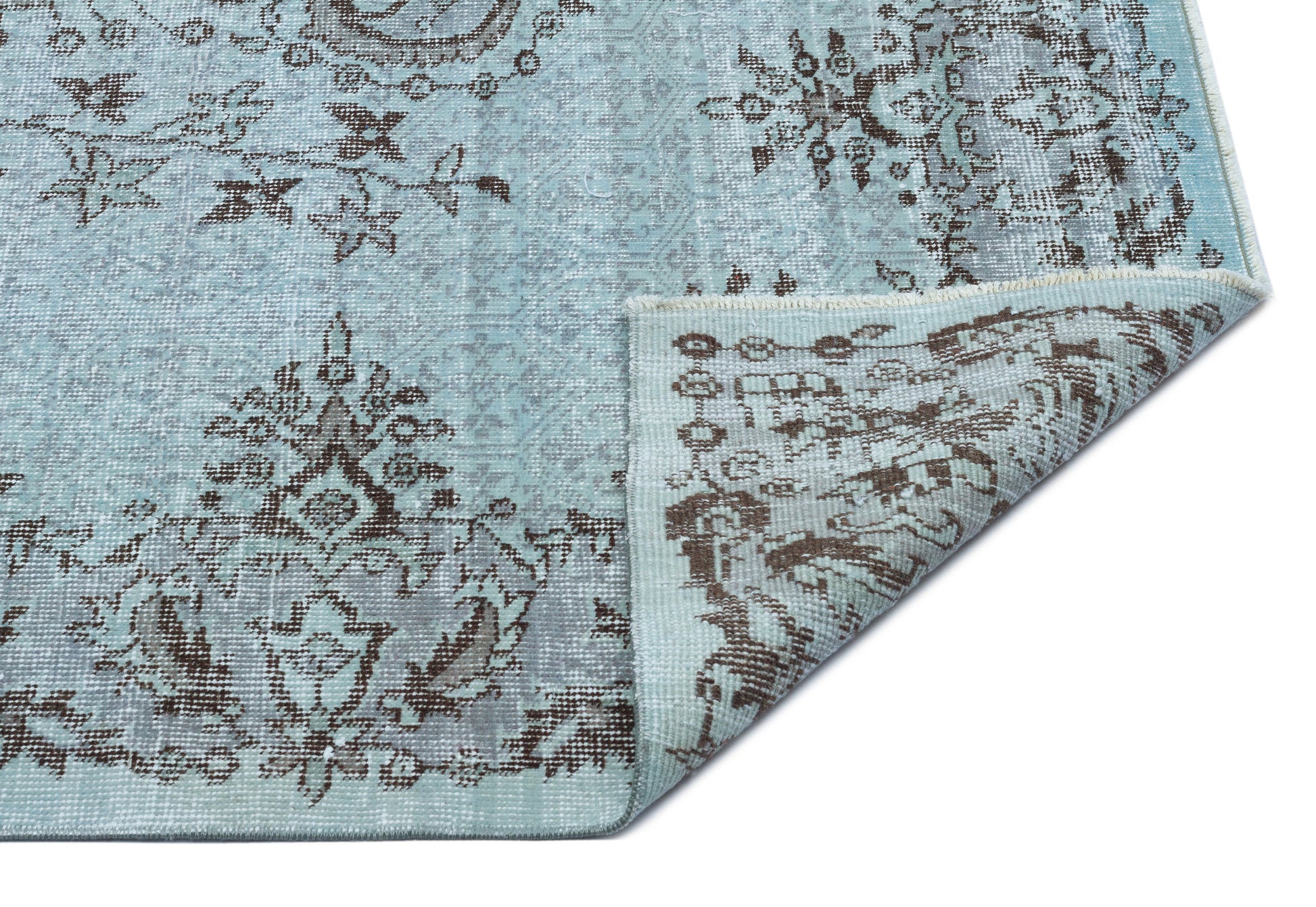 Atina Mavi Eskitme Yün El Dokuma Halısı 165 x 280 Apex Unique