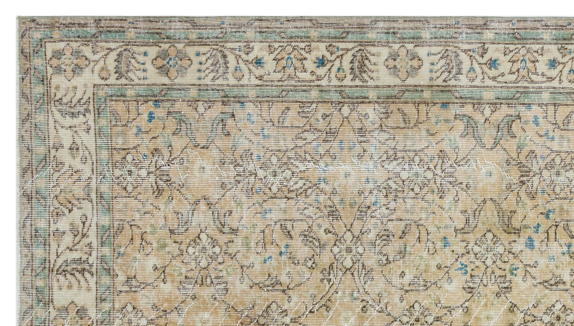 Atina Bej Eskitme Yün El Dokuma Halısı 159 x 288 Apex Unique