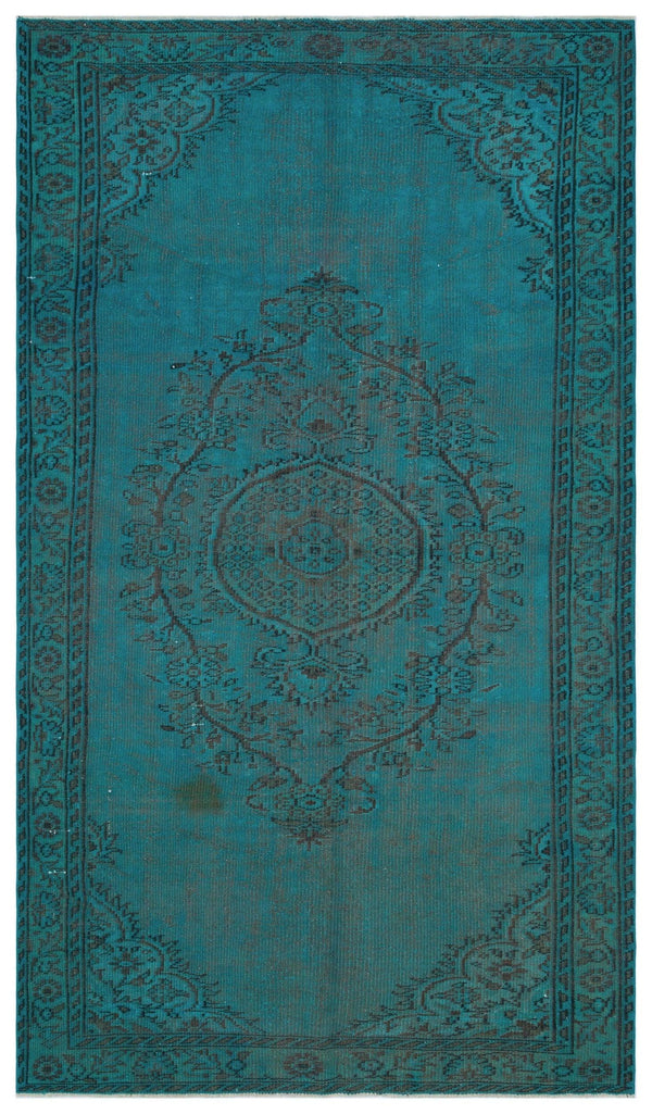 Siyah Yeşil Anadolu Bohem Eskitme Yün Halı 157x275 - Özel Seri