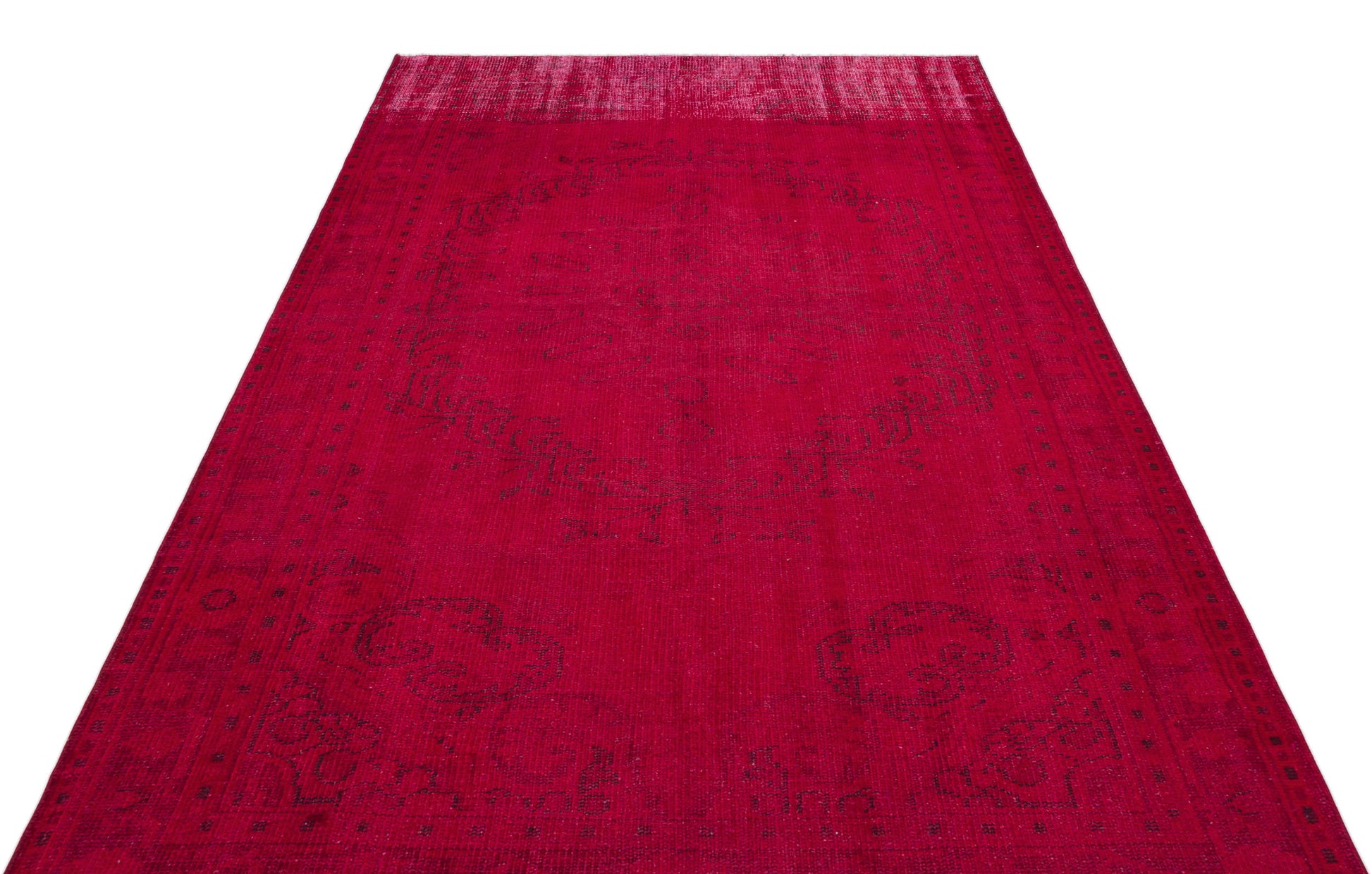 Atina Kırmızı Eskitme Yün El Dokuma Halısı 170 x 277 Apex Unique