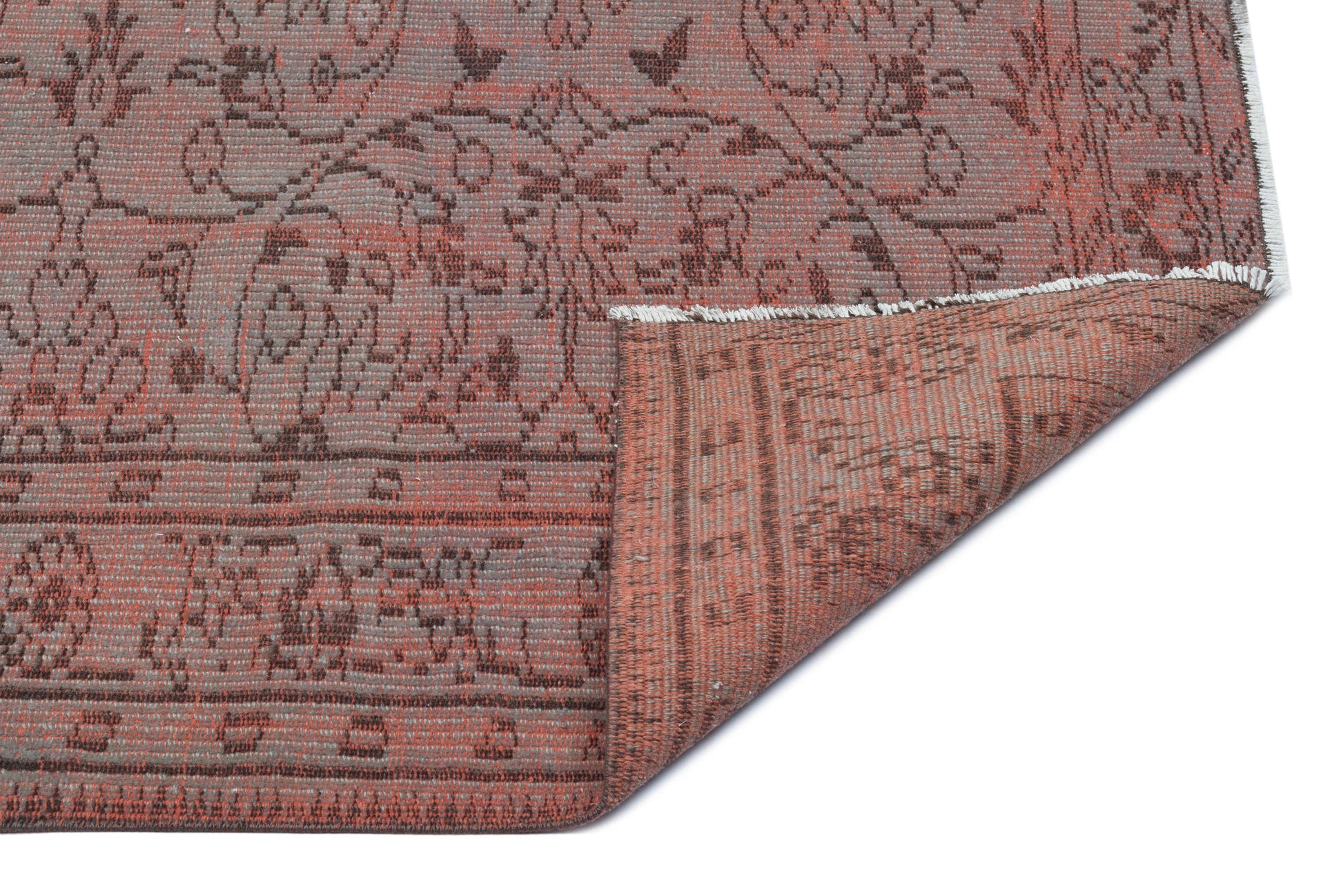 Atina Pembe Eskitme Yün El Dokuma Halısı 153 x 228 Apex Unique