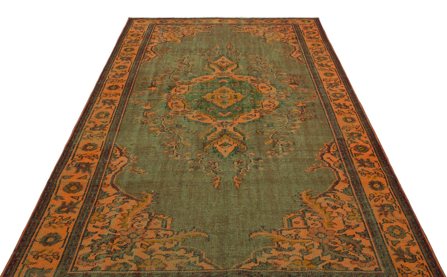 Hardal Kiremit Anadolu Eskitme Geometrik Yün Halı 176x284 - Özel Seri