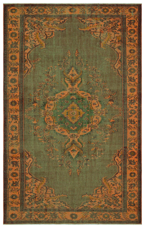 Hardal Kiremit Anadolu Eskitme Geometrik Yün Halı 176x284 - Özel Seri