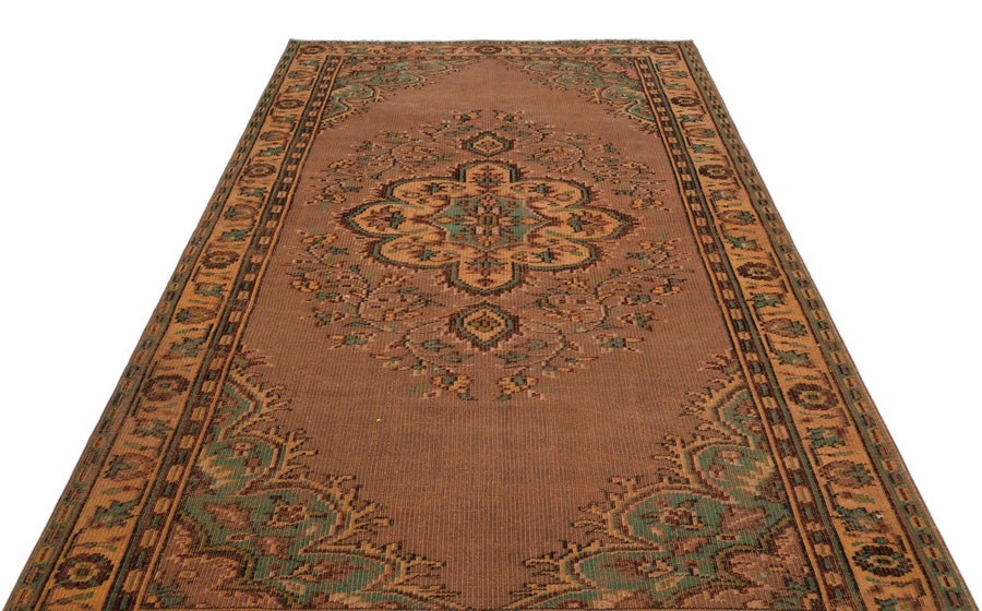Kiremit Anadolu Eskitme Geometrik Yün Halı 172x274 - Özel Seri
