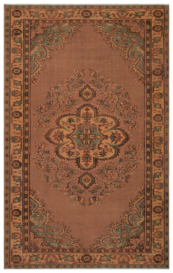 Kiremit Anadolu Eskitme Geometrik Yün Halı 172x274 - Özel Seri