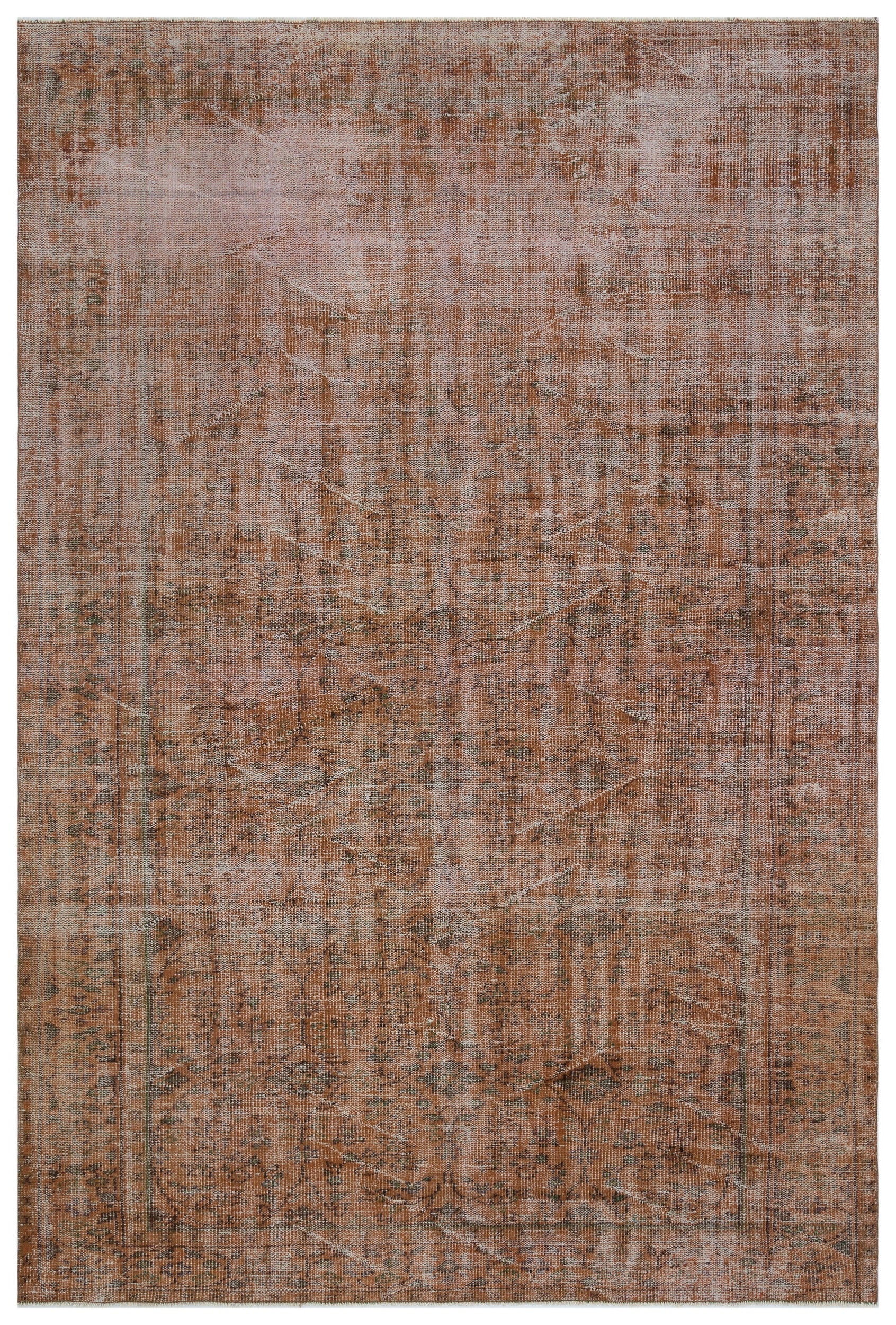 Atina Kahverengi Eskitme Yün El Dokuma Halısı 204 x 303 Apex Unique