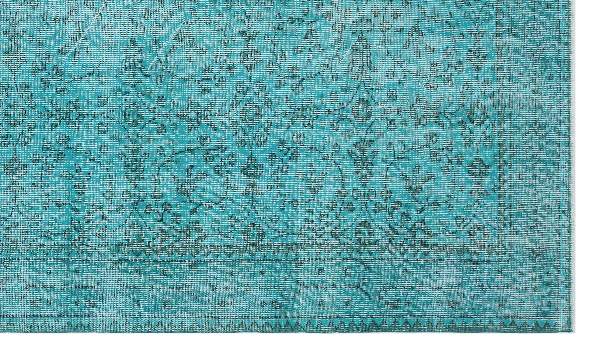 Atina Turkuaz Eskitme Yün El Dokuma Halısı 159 x 278 Apex Unique