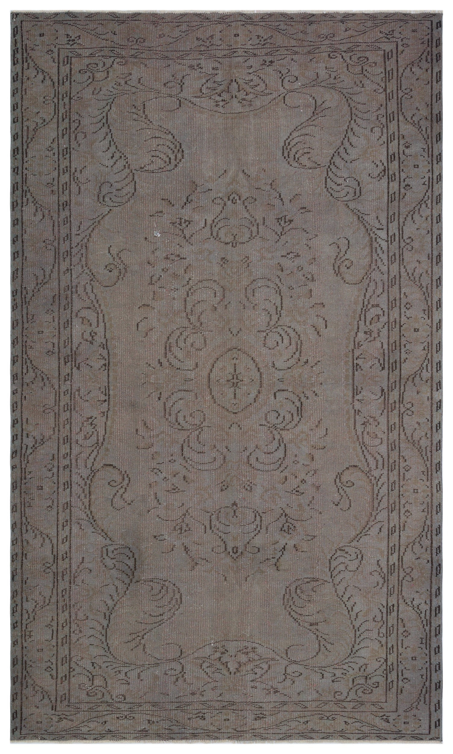 Atina Gri Eskitme Yün El Dokuma Halısı 170 x 288 Apex Unique