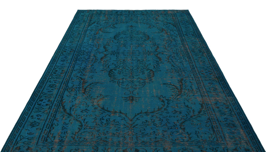 Siyah Eskitme Klasik Yün Halı 183x255