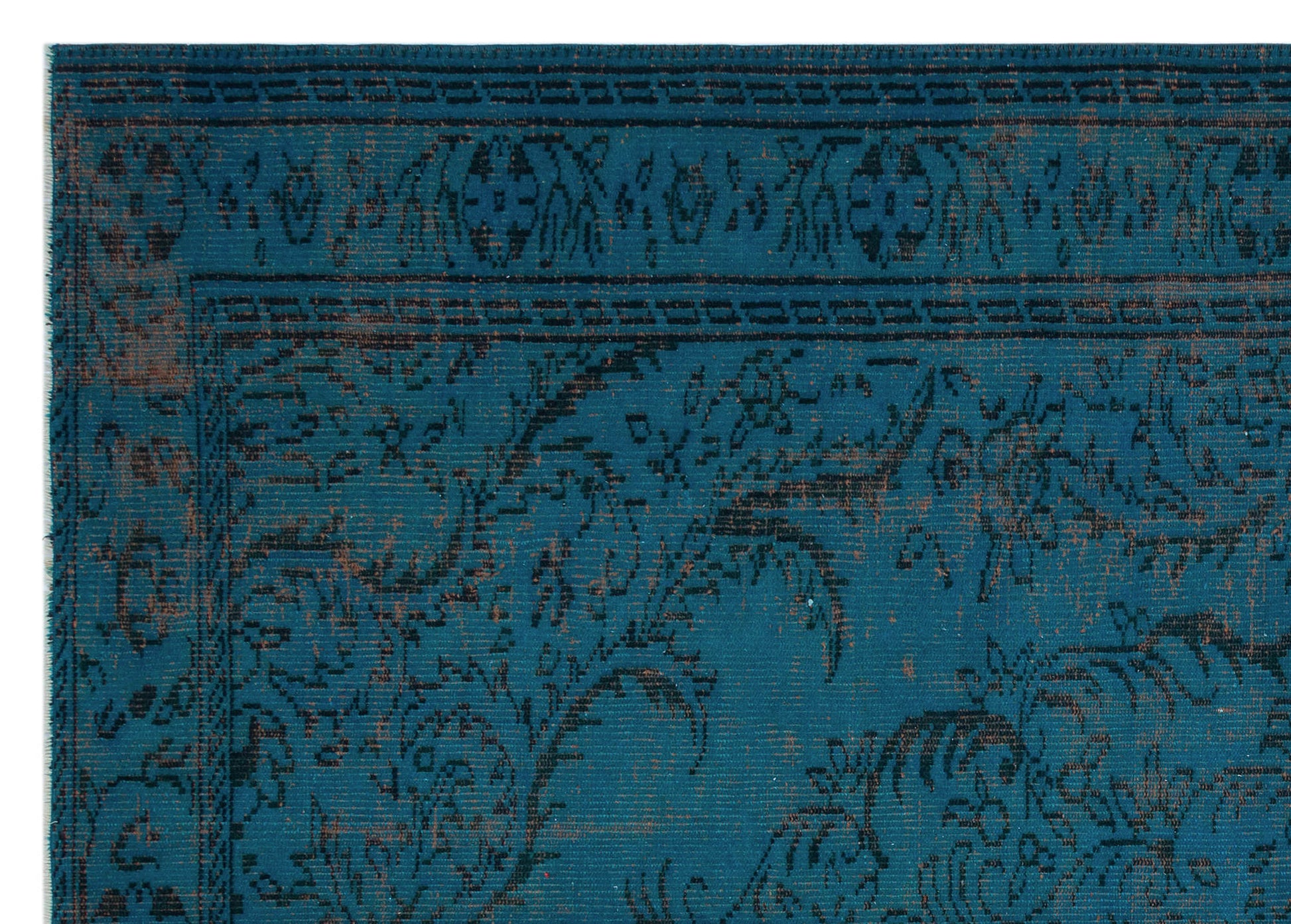 Atina Turkuaz Eskitme Yün El Dokuma Halısı 183 x 255 Apex Unique