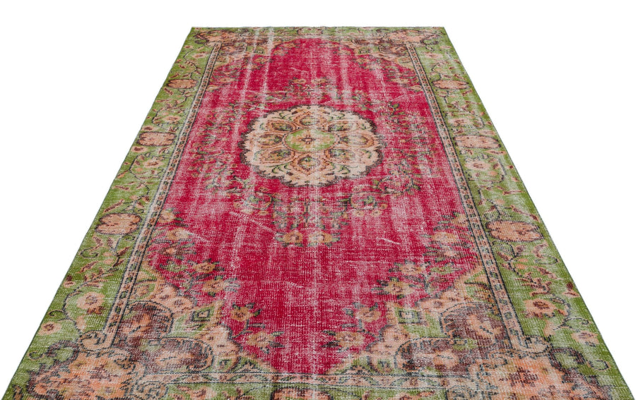 Kırmızı Anadolu Eskitme Klasik Yün Halı 175x289 - Özel Seri