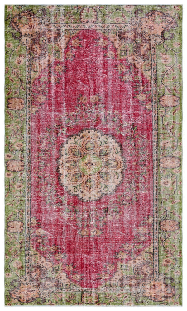 Kırmızı Anadolu Eskitme Klasik Yün Halı 175x289 - Özel Seri
