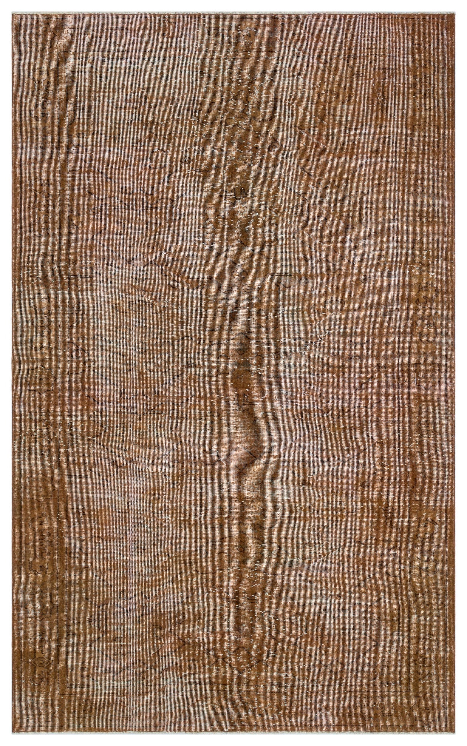 Atina Kahverengi Eskitme Yün El Dokuma Halısı 162 x 268 Apex Unique