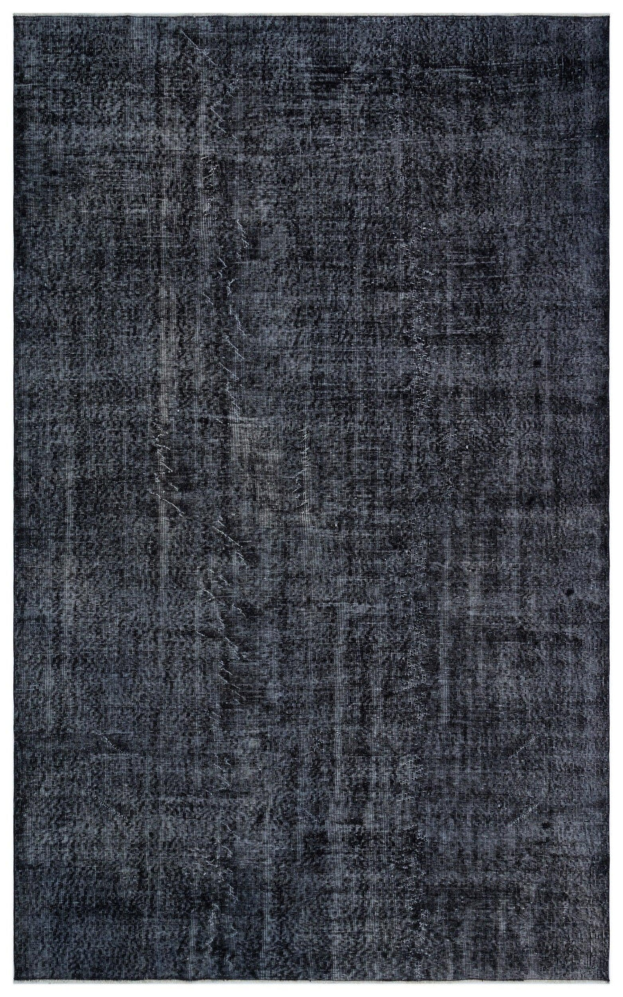 Large Anthracite Grey Abstract Hand-Knotted Wool Rug 195x319 cm (6'5" x 10'6") – in the hallway