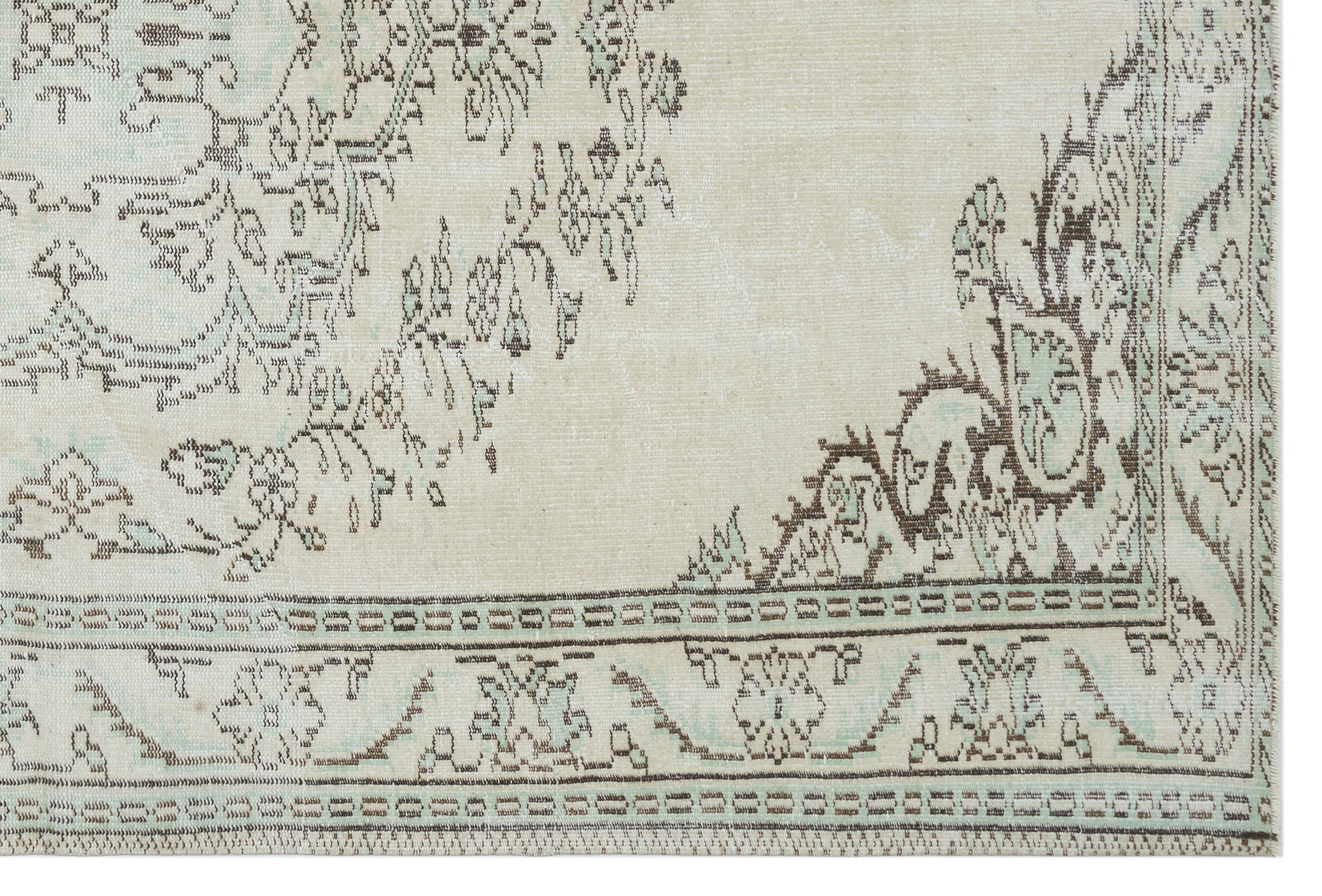 Atina Bej Eskitme Yün El Dokuma Halısı 188 x 280 Apex Unique