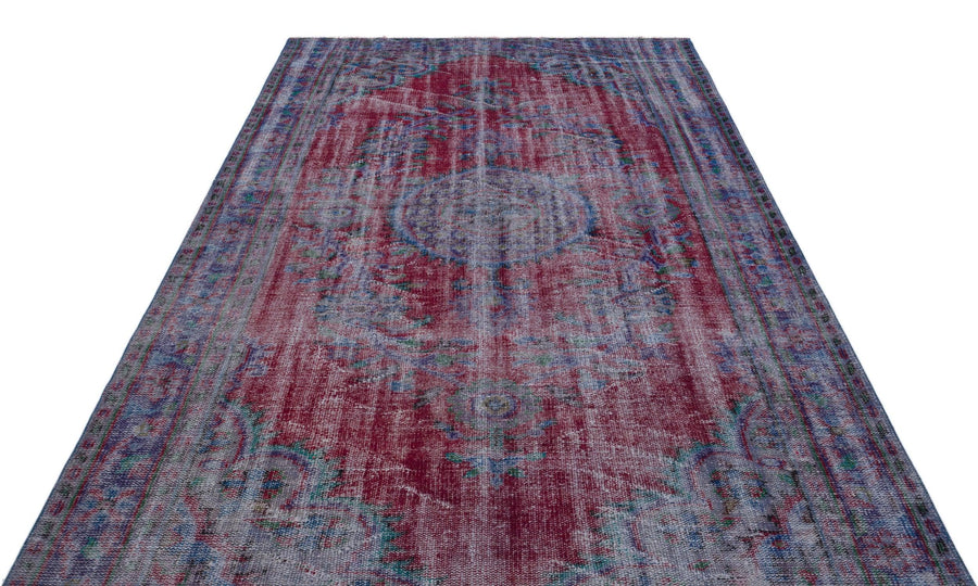 Kırmızı Anadolu Eskitme Klasik Yün Halı 181x287 - Özel Seri
