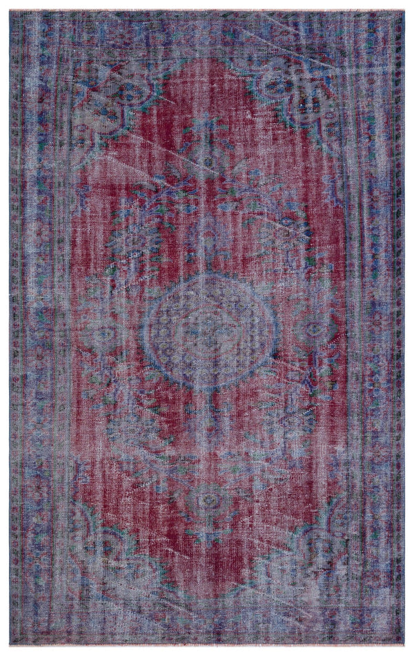 Kırmızı Anadolu Eskitme Klasik Yün Halı 181x287 - Özel Seri