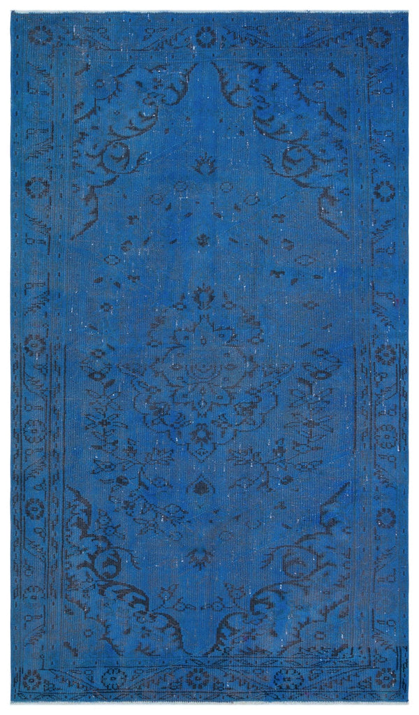 Mavi Anadolu Eskitme Modern Yün Halı 163x279 - Özel Seri