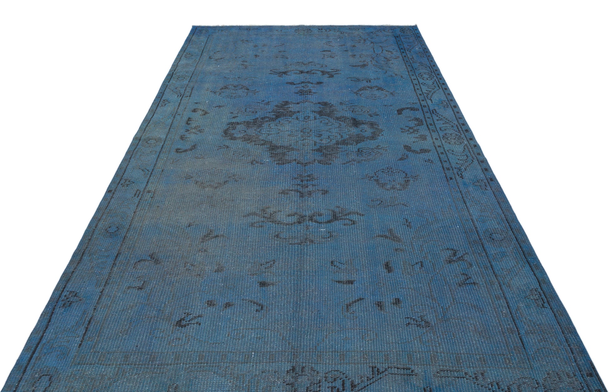 Atina Mavi Eskitme Yün El Dokuma Halısı 171 x 275 Apex Unique